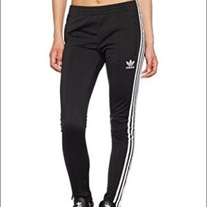 Adidas superstar track pants black/white brand new